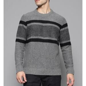 American Eagle NEW Men's Crewneck Gray/Grey & Black Pullover Sweater - Size M